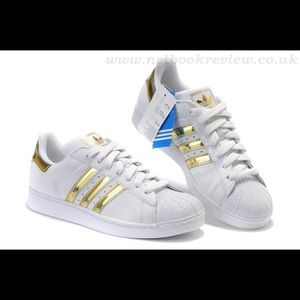 Adidas classic white and gold